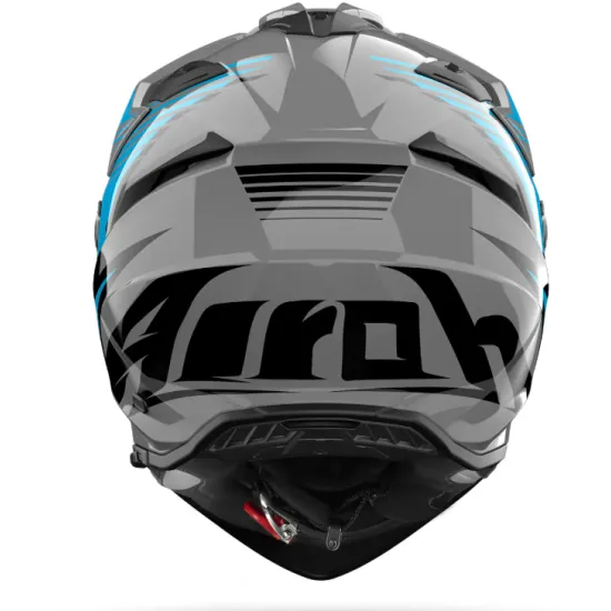 Каска AIROH BANDIT SPICY BLUE GLOSS – адвенчър каска с визьор и двойна конфигурация