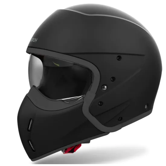Каска за скутер AIROH J110 BLACK MATT – каска 2 в 1 с подвижна брадичка и визьор