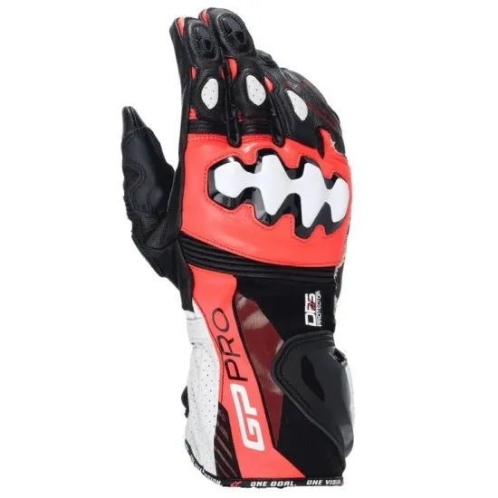 Кожени ръкавици Alpinestars GP Pro V4 Black Red White с DFS защита и CE Level 2