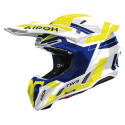 Мотокрос каска AIROH TWIST 3 DYNASTY BLUE/YELLOW GLOSS