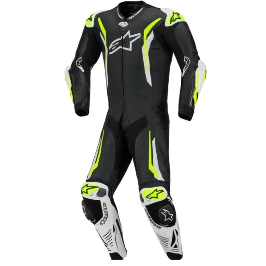 Кожен екип Alpinestars GP Tech V5 1PC Fluo Black White Fluo Yellow AAA