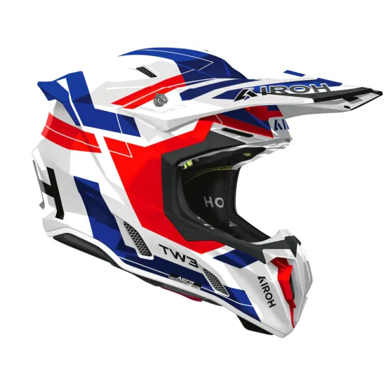 Мотокрос каска Airoh Twist 3 Dynasty Blue/Red Gloss – HRT каска с ASN и AEFR системи