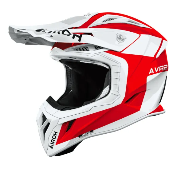 Мотокрос каска Airoh Aviator Ace 2 Iron Red Gloss – лека каска от Composite Carbon с ASN и AEFR