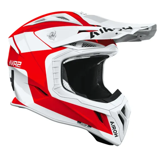 Мотокрос каска Airoh Aviator Ace 2 Iron Red Gloss – лека каска от Composite Carbon с ASN и AEFR