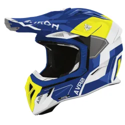 Мотокрос каска AIROH AVIATOR ACE 2 SHIELD BLUE/YELLOW