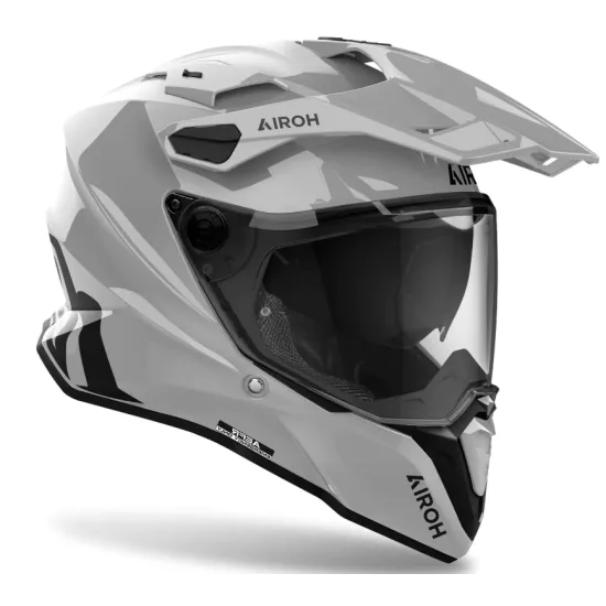 Каска Airoh Commander 2 Cement Grey – ADV каска от Composite Carbon с A3S, ASN и AEFR системи