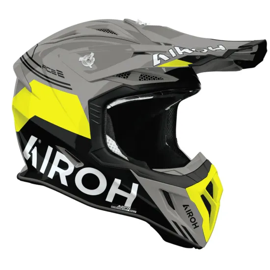 Мотокрос каска Airoh Aviator Ace 2 Fury Yellow Gloss – каска от Composite Carbon с ASN и AEFR