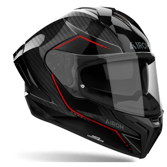 Шосейна каска Airoh Matryx Carbon Stylish – карбонова каска с A3S система и вграден тъмен визьор
