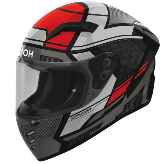 Каска Airoh Connor Ego Red – моторна каска с ATVR визьор и ECE 22-06 сертификат