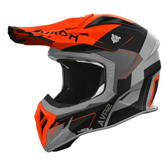 Мотокрос каска Airoh Aviator Ace 2 Shield Orange Matt – лека каска от Composite Carbon с ASN и AEFR