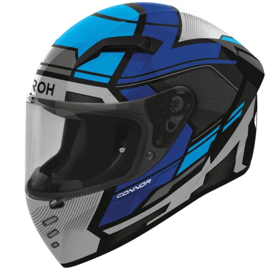 Каска Airoh Connor Ego Blue – интегрална спортна каска с ATVR визьор и ECE 22.06 сертификат