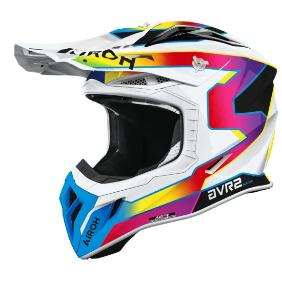 Мотокрос каска Airoh Aviator Ace 2 Sunrise Gloss – лека каска от Composite Carbon с ASN и AEFR системи