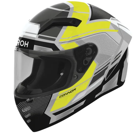 Каска Airoh Connor Ego Yellow – моторна каска с ATVR визьор и ECE 22-06 сертификат