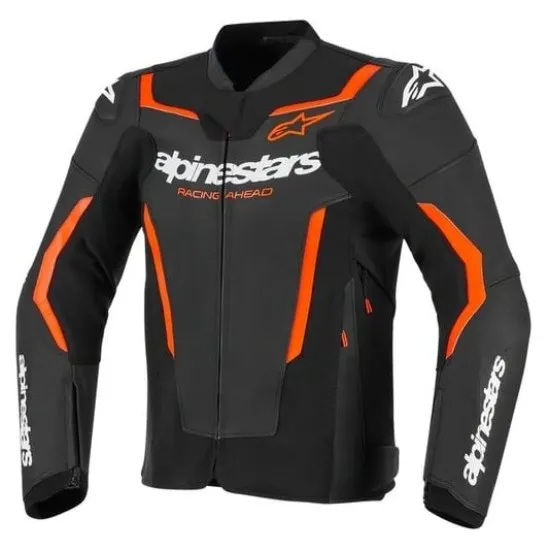 Кожено яке ALPINESTARS GP Force V2 Black Red Fluo с Nucleon PLASMA Plus протектори