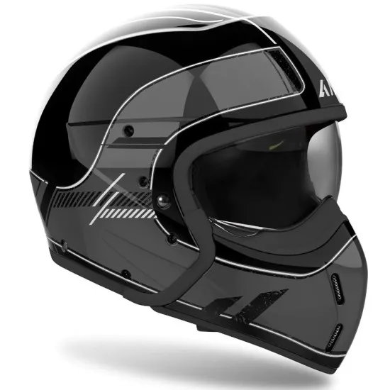 AIROH J110 Raster Dark Grey Gloss каска за скутер
