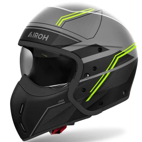 AIROH J110 Slim Yellow Matt каска за скутер