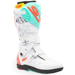 Мотокрос ботуши SIDI CROSSFIRE 3 SRS WHITE/FLUO MINT/CORAL