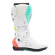 Мотокрос ботуши SIDI Crossfire 3 SRS White/Fluo Mint/Coral – с двоен шарнир и сменяема подметка