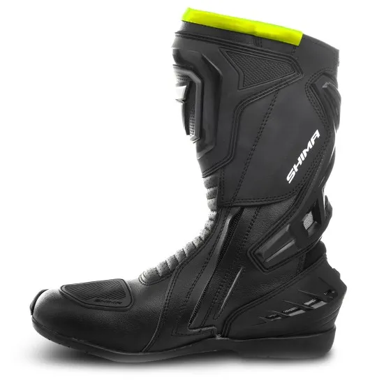 Спортни мотоциклетни ботуши SHIMA RSX-6 Fluo с метален слайдер и TPU защита