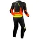 Кожен мото екип SHIMA HYPER-RS Black Fluo Red клас AAA за писта