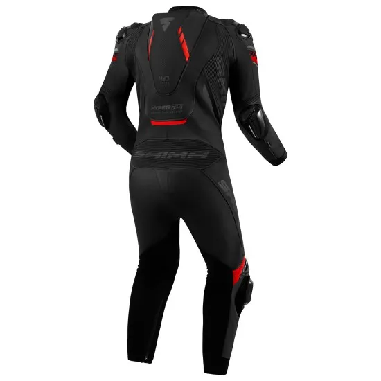 Кожен мото екип SHIMA HYPER-RS Black Red клас AAA за писта