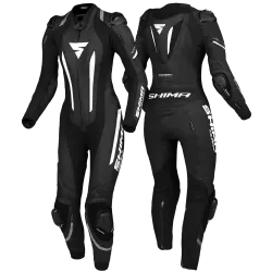 Дамски кожен екип SHIMA MIURA RS BLACK/WHITE