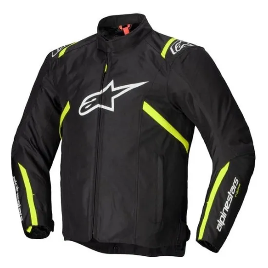 Мото яке Alpinestars T-SPS V2 WP Black White Yellow Fluo с CE протектори и мембрана