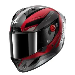Каска SHARK AERON MEKARIUM BLACK/RED//WHITE
