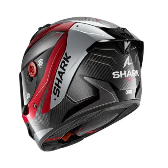 Каска Shark AERON Mekarium Black Red White с карбонова черупка и ECE 22.06