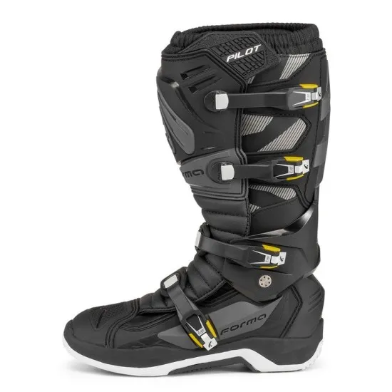 Мотокрос ботуши FORMA Pilot Black Grey с F.C.S. защита и MX-B подметка