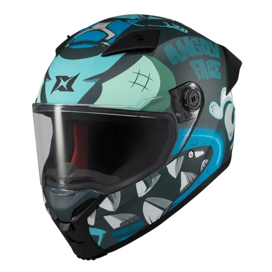 Каска AXXIS FENIX ANGRY FACE C7 MATT с HIRP черупка и ECE 22.06 сертификат