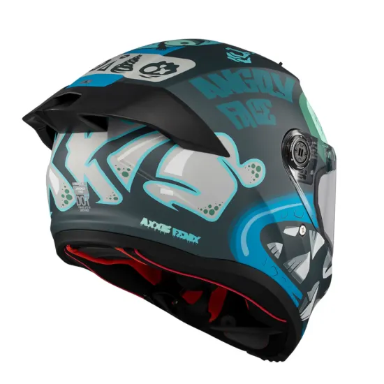 Каска AXXIS FENIX ANGRY FACE C7 MATT с HIRP черупка и ECE 22.06 сертификат