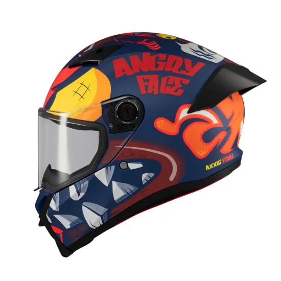 Каска AXXIS FENIX ANGRY FACE C5 MATT с HIRP черупка и ECE 22.06 сертификат