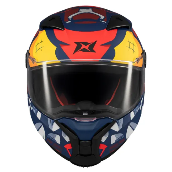 Каска AXXIS FENIX ANGRY FACE C5 MATT с HIRP черупка и ECE 22.06 сертификат