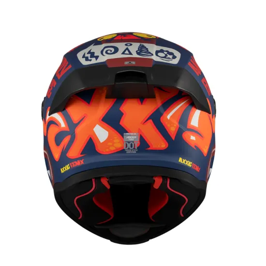 Каска AXXIS FENIX ANGRY FACE C5 MATT с HIRP черупка и ECE 22.06 сертификат