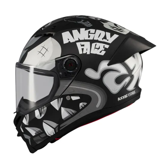 Каска AXXIS FENIX ANGRY FACE B2 MATT с HIRP черупка и ECE 22.06 сертификат
