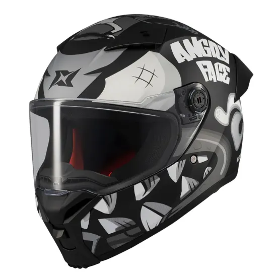Каска AXXIS FENIX ANGRY FACE B2 MATT с HIRP черупка и ECE 22.06 сертификат