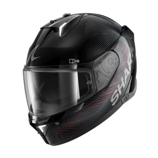 Каска SHARK SKWAL i3 SP LYNE BLACK GREY RED с LED стоп светлини и Pinlock 70