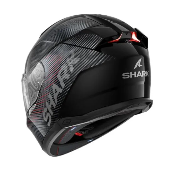 Каска SHARK SKWAL i3 SP LYNE BLACK GREY RED с LED стоп светлини и Pinlock 70