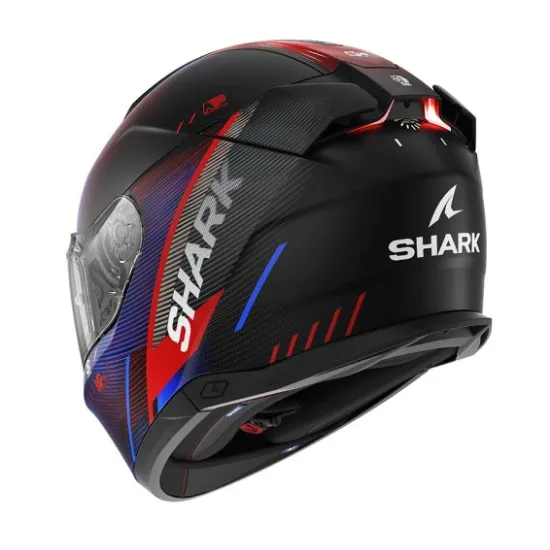 Каска SHARK SKWAL i3 SPEED-TECH Black Red Blue с LED стоп светлини ECE 22-06