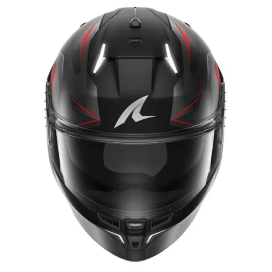 Каска SHARK SKWAL i3 MEKARIUM MAT BLACK GREY RED с LED светлини и Pinlock 70