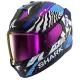 Каска SHARK SKWAL i3 SPEED FANCY BLACK BLUE PURPLE с LED светлини и Pinlock 70