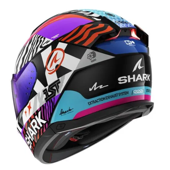 Каска SHARK SKWAL i3 SPEED FANCY BLACK ORANGE PURPLE WHITE с LED стоп светлини