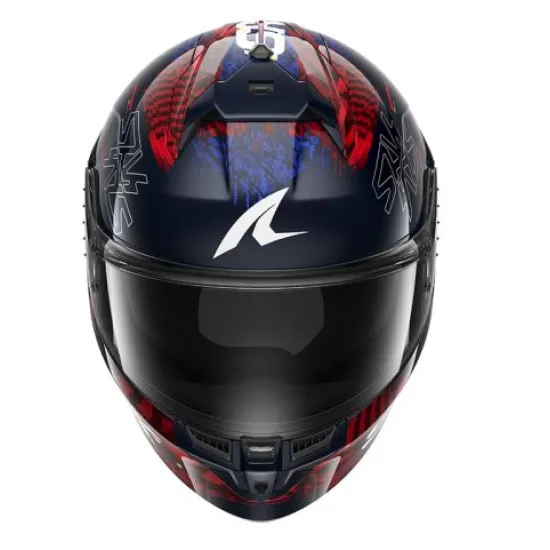 Каска SHARK SKWAL CUP SPEED VIB BLUE RED YELLOW с PINLOCK 70 и SHARK FIN спойлер