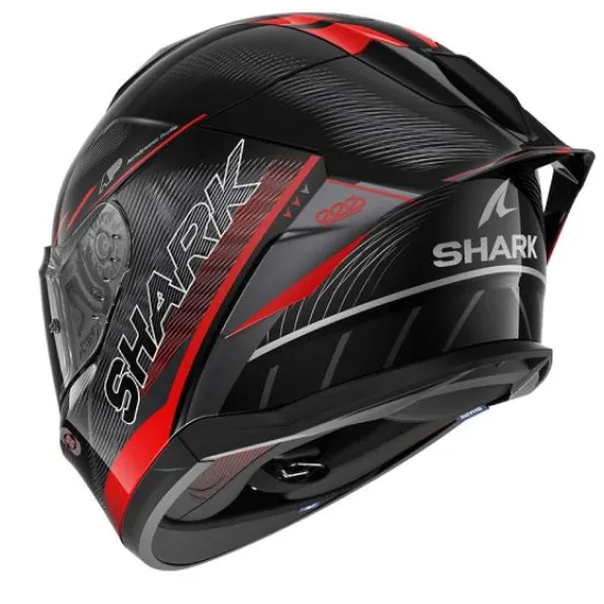 Каска SHARK CUP SPEED-TECH BLACK GREY RED с SHARK FIN спойлер и Pinlock 70