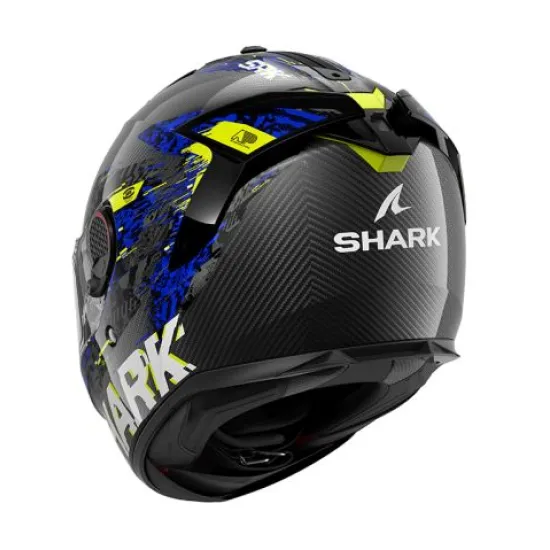 Каска SHARK SPARTAN GT PRO CARBON SPEED-VIB BLACK BLUE YELLOW – GT каска ECE 22-06