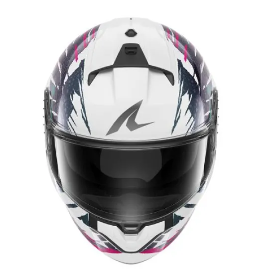 Каска SHARK RIDILL 2 REPTAIA BLUE PURPLE WHITE интегрална каска със слънчев визьор