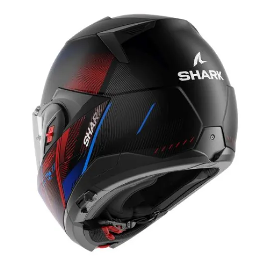 Модуларна каска SHARK OXO SPEED TECH BLACK BLUE RED с Pinlock 70 и ECE 22-06