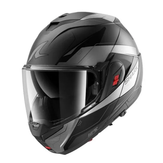 Модуларна каска SHARK OXO MEKARIUM MAT BLACK GREY Flip-back с Pinlock 70