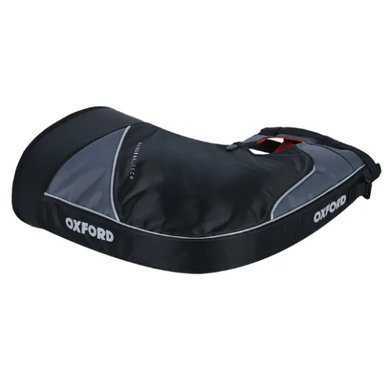 Черно-сиви мото ръкавици OXFORD Super Muffs с контрастни шевове, светлоотразителни канти и червени детайли на застежките